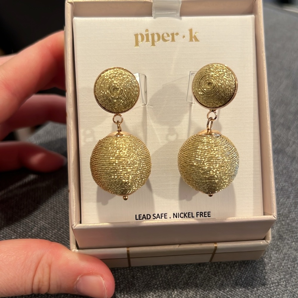 Piper k yellow gold earrings